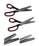LIZARA Professional Heavy Duty Pinking Shears Scissors for Fabric - Pack of Zig Zag and Scalloped Pattern Scissors | Tailor's Pinking Shears for Precision Fabric Cutting - Buy Online on GoSupps.com