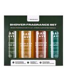 ManCave Men's Ultra-Premium Shower Gel Fragrance Gift Set Featuring 4 x 500ml Natural Sulphate Free Shower Gels: Wild Mint Lemon & Oak Cedarwood and Sea Salt fragrances Vegan Friendly - Buy Online on GoSupps.com
