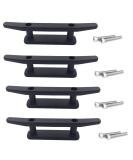 Anndason 6.5 Black Anchor Cleat Kit for Kayak Boat Canoe Mooring Deck Mount - Set of 4 - Buy Online on GoSupps.com