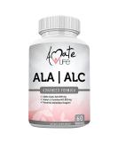 Amate Life ALA/ALC High Potency Formula 60 Capsules - Antioxidant Support & Energy Boost for Men and Women - Buy Online on GoSupps.com