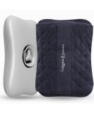 BPA Free PVC Hot Water Bottle with Cover for Pain Relief and Menstrual Cramps - Navy Blue - Buy Online on GoSupps.com