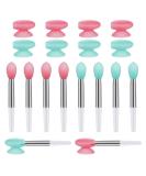 Silicone Lip Brushes with Covers 10pcs Lip Brushes for Lipsticks and 10pcs Covers Reusable Lip Applicators Silicone with Cap for Lip Gloss & Balm Eyeshadow Makeup (Mint Green Pink) - Buy Online on GoSupps.com