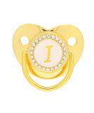 Hyuduo Personalized Golden Baby Pacifier - Safe Curved Design with Clips | Newborn Essentials for 6-18 Months - Buy Online on GoSupps.com