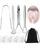 BDSHUNBF 9-Piece Tongue Cleaner Set - Eco-Friendly Tongue Scraper for Bad Breath Relief | Includes Bag & Hook - Buy Online on GoSupps.com