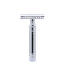Edwin Jagger DES89BL Short Chrome-Plated Reusable Double-Cut Safety Razor for Men | Classic Shaving Experience - Buy Online on GoSupps.com