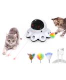 GoldenSun Automatic 2-in-1 Interactive Cat Toy | 8-Hole Whack A Mole Moving Feather | USB Rechargeable Electronic Kitten Toy - Indoor Cats | All Breeds - Black - Buy Online on GoSupps.com