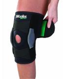 MUELLER Green Adjustable Hinged Knee Brace - Black/Green One Size Fits Most | International Shipping Available - Buy Online on GoSupps.com