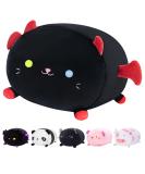 Mewaii Black Devil Cat Plush Pillow 16'' - Soft Stuffed Animal Squishy Toy for Adults, Girls, Boys - Fluffy Cuddle Plushie (16in/40cm) - Buy Online on GoSupps.com
