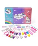 Non-Toxic Nail Art Kit for Girls - 34Pcs Nail Design Set with Peel-off Polish, Dotting Pen, False Nails, DIY Stickers, File & More | Nail Decoration Gift for Ages 6-15 - Buy Online on GoSupps.com