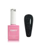 FZANEST Black Glitter Gel Nail Polish - 15ml Reflective Shimmer Soak Off UV Gel for Nail Art | Perfect for Manicure Salon Kits for Women & Girls - Buy Online on GoSupps.com