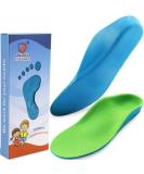 Ailaka children arch support orthopedic insoles children PU foam cushioning inserts for flat feet plantar fasciitis feet heel fatigue relief green green 26-29 EU 17cm - Buy Online on GoSupps.com