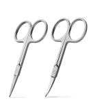 BEZOX Premium Nail Scissors Set - Professional Curved and Straight Manicure Scissors for Beauty Grooming - Stainless Steel - 2PCS - Buy Online on GoSupps.com
