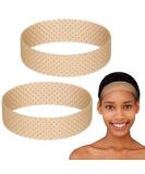 2 Pieces Adjustable Silicone Wig Headband Fix Non Slip Wig Bands Seamless Wig Grip Band Strong Holder for Men Women Sports Yoga (Light Brown) - Buy Online on GoSupps.com