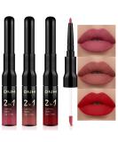 evpct 3Pcs Ruby Red Nude Pink Mauve Matte Liquid Lipstick and Lip Liner Stain Sets for Women DNM Long Lasting 24 Hours Stay on Matte Lipstick labiales matte larga duracion 24 mate 24 horas originales 3 Count (Pack of 1) ... - Buy Online on GoSupps.com