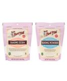 Bobs Red Mill Baking Soda 16 oz & Baking Powder 14 oz Bundle - Premium Quality Gluten-Free Cooking Ingredients - Mineralized Sodium for Baking - 2 Individual Packs - Buy Online on GoSupps.com
