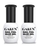 Nail Foil Glue Gel for Foil Art Stickers Strong Adhesion Nail Complete Transfer Available 15mlx2 Bottles Soak Off LED LAMP Required Tips Manicure DIY With Gift Box - Buy Online on GoSupps.com