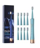 USB Rechargeable Sonic Electric Toothbrush for Adults, Powered Motor High Vibration Teeth & Gum Care, Soft Dupont Brush Heads, 2 Minutes Timer 5 Modes, Green - Buy Online on GoSupps.com