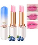 BINGBRUSH Blueberry Color Changing Lipstick Set for Women - Long Lasting & Moisturizing Lip Gloss & Balm - 2 Pcs PH Mood Magic Lip Stain Glossly Makeup - Tinted Lipstick Queen - 2 Count - Buy Online on GoSupps.com