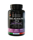 Buy Bandini Kre-Alkalyn 3000 mg | 240 Capsules - 100% Pure Buffered Alkaline Creatine Monohydrate | pH Stable Pre Workout Booster | Vegan & International Shipping - Buy Online on GoSupps.com