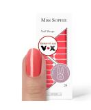 Original Miss Sophie Nail Foils - Coral Crush | 24 Ultra-Thin Nail Polish Strips for Fingers & Toes | Adheres to Natural & Acrylic Nails | Perfect for Gel & Shellac Applications - Buy Online on GoSupps.com