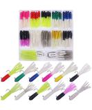 Crappie and Panfish Tube Bait Lure Kit - 130 Piece Set for Freshwater Fishing - Soft Plastic Worm Baits for Trout and Bluegill - Includes 120 Bodies and 10 Jigheads - Buy Online on GoSupps.com