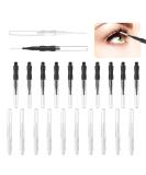 20 Pcs Micro Eyebrow Brush Set with Cap - Multifunctional Spoolie Lash Mascara Brush for Eyebrow Lamination, Extensions, and Brow Cleaning - White Black - Buy Online on GoSupps.com