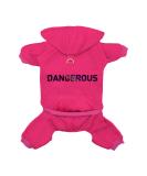 Izefia Dog Hoodie with Pocket - Warm Fleece Jumpsuit for Small to Large Dogs & Cats - Stylish Rose Red Sweater for Winter - Buy Online on GoSupps.com
