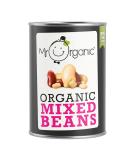 Mr Organic - Mixed Beans 400g - Organic. High in Protein & Fibre - Ready to Eat - Perfect for Salads Stews and Soups - Non-GMO and Gluten-Free 400g (Pack of 1) - Buy Online on GoSupps.com