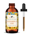 Organic Cold Pressed Vitamin E Oil - 100% Pure Unrefined Moisturizer for Skin, Face, Body, Nails, and Hair - All Natural Skincare - 4 oz Bottle - Buy Online on GoSupps.com