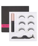 Natural Look Magnetic Eyelashes Set - 3D Reusable False Lashes with Black Magnetic Eyeliner, Waterproof and Easy to Wear - Buy Online on GoSupps.com