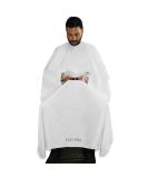 Large Professional Hair Cutting Cape Gown with Phone Viewing Window | Barber Salon Apron - White - Buy Online on GoSupps.com
