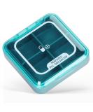 Naturetouch Pill Organizer - 4x Daily Portable Pill Box for Vitamins Medicines & Supplements - Ideal for Men & Women - Blue - Buy Online on GoSupps.com