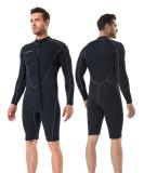 Seaskin 3mm Long Sleeve Shorty Wetsuit for Men - Black, X-Large - Buy Online on GoSupps.com