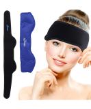 NEWGO Headache Ice Pack Head Wrap for Migraines Cold Pack Head Ice Therapy Wrap for Headache Relief Tension Sinus Pain Chemo Head Injuries - 29.5 x 4.3 Black - Buy Online on GoSupps.com