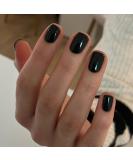 Buy Quadratic Black Acrylic Press-On Nails - 24 Full Cover Artificial Nails with Glue | MouyouGlow for Women BB10 - International Shipping Available - Buy Online on GoSupps.com