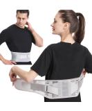 Adjustable Back Brace for Lower Back Pain Relief - Lightweight Lumbar Support Belt for Herniated Disc & Sciatica - Stylish Silver-Grey (X-Large - Buy Online on GoSupps.com