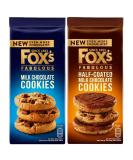 Cookies Bundle with Fox's Fabulous Half-Coated Milk Chocolate Cookies 175g and Milk Chocolate Cookies 180g (2 Pack) - Buy Online on GoSupps.com
