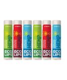 Eco Lips Organic Hemp Lip Balm 6-Pack - Cherry, Coconut, Vanilla Mint. Made with Beeswax, Coconut Oil, Vitamin E. Best Chapstick for Dry, Chapped Lips - Buy Online on GoSupps.com