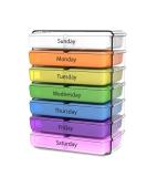 Daily Pill Organizer | 7-Day Compact Vitamin & Medication Holder | 4 Times a Day | International Shipping Available - Buy Online on GoSupps.com