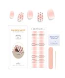 20 Stickers Semi Cured Nail Wraps Soft Self-Adhesive Gel Nail Stickers UV Gel Nail Polish Strips Manicure Stickers Set - Gradient Black Polk Dot Pink Smudge With Dot - Buy Online on GoSupps.com