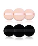 6 Pieces Soft Round Cotton Makeup Puffs for Face & Body - Black/Nude - Buy Online on GoSupps.com