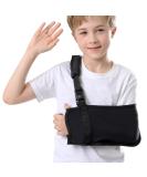 Kids Arm Sling for Shoulder Injury | Adjustable Padded Immobilizer | Comfortable Support for Boys & Girls | Black (Small - Buy Online on GoSupps.com