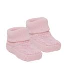 Angel Kid Baby Boys Girls Bootees 1 Pair Knitted Plain Booties NB-3 Months Approx S403 0 Months Pink - Buy Online on GoSupps.com
