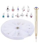 Uonlytech Manicure Tools Crystal Pendants Charms Nail Charm Drill Dangle Nail Art Charms Nail Piercing Tool with Charms for Tips Acrylic Gels and Nail Art Pendant Nail Jewels - Buy Online on GoSupps.com