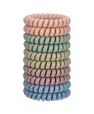 JessLab Spiral Hair Ties | 10 Pcs Traceless Telephone Cord Hair Accessories for Women & Girls | No-Damage Ponytail Holders | Assorted Colors - Buy Online on GoSupps.com