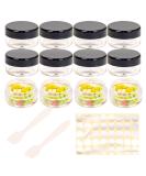 Sgehai 12 Pack 5ml Black Jars with Lids - Perfect for Lip Balm Creams & DIY Projects | Empty Cosmetic Containers - Buy Online on GoSupps.com
