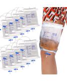 10 Pack Urinary Drainage Bags with Anti-Reflux Valve - 750ml Leg Bags for Home & Hospital Use | Easy Push-Button Drain & Adjustable Straps - Buy Online on GoSupps.com