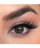 La Bella Moss Green Colored Contact Lenses - Premium Monthly Lenses for Dark Eyes (diopttria -0.00) - 3 Months Supply - Buy Online on GoSupps.com