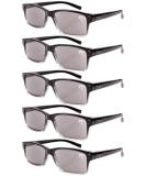 Eyekepper 5-Pack Vintage Men's Reading Glasses with Grey Lenses - Stylish Spring Hinge Design for Ultimate Comfort - Buy Online on GoSupps.com