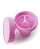 Buy Foldable Silicone Menstrual Cup - Portable & Hygienic Eco-Friendly Cleaning Cup (Pink) for International Shipping - Buy Online on GoSupps.com